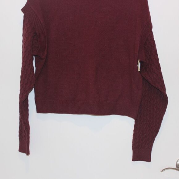 NEW Open Edit Stitch Sleeve Cotton Blend Sweater Bunbury Women Small - Picture 3 of 12